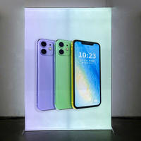 Boîte lumineuse rectangulaire suspendue à cadre en aluminium, rétroéclairée par LED haute luminosité, en tissu, pour publicité dynamique et étanche sur le thème de l'anime