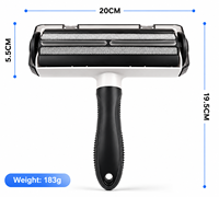 Rouleau dépoussiérant pour poils d'animaux avec logo personnalisé, auto-nettoyant, brosse à poils de chien et de chat réutilisable, rouleau anti-peluches pour vêtements et canapés, vente en gros