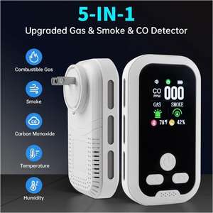 5-in-1 plug-in פחמן חד-חמצני & גז לחות גלאים גיבוי לסוללה דירה RV-אזעקות אישיות לבטיחות - Product Image 4