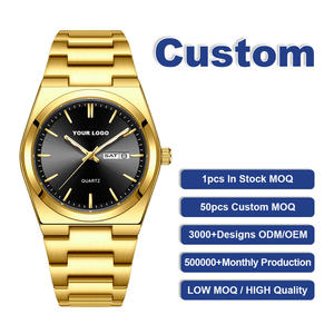 Personnalisez votre propre logo, service personnalisé, montres à quartz 930 8807, faible MOQ, prix bas, livraison rapide, boîtier argenté pour le fond et le cadran de la montre - Product Image 1