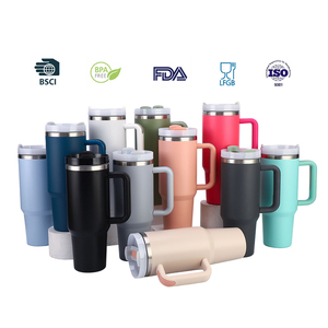 Tùy Chỉnh Màu Sắc 40Oz Cốc Chân Không Cách Nhiệt Chai Nước Bằng Thép Không Gỉ Tumbler Với Xử Lý - Product Image 2