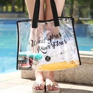Transparent Waterproof PVC <b>Beach</b> <b>Bag</b> <b>Large</b> Capacity Swim Storage Tote Outdoor Travel Toiletry <b>Bag</b> - Product Image 2
