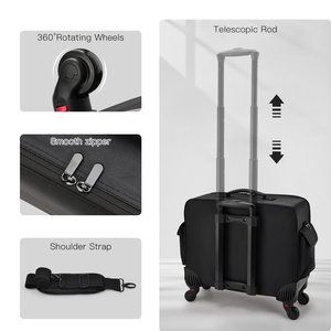 Extra Large Cosmetic Artist Bag Portable Cosmetology <b>Case</b> on Wheels Rolling <b>Makeup</b> Train <b>Case</b> for Hairstylists Nail Tech - Product Image 5