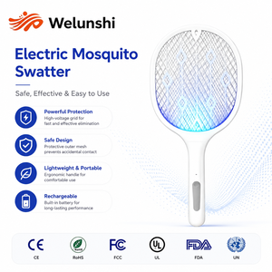 <span class=keywords><strong>Raquette</strong></span> anti-moustiques électrique portable WLS-1201, tue rapidement, rechargeable, pour usage domestique intérieur et extérieur - Product Image 1