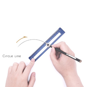 Regla de dibujo portátil de 15cm, herramienta de dibujo, regla de brújula para estudiantes - Product Image 4