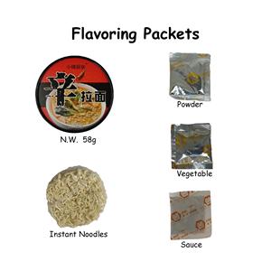 Fideos Instantáneos Picantes Estilo Coreano <span class=keywords><strong>Shin</strong></span> <span class=keywords><strong>Ramen</strong></span>, Listos en 5 Minutos, Comida Instantánea en Vaso para Viajes, Bocadillo Nocturno - Product Image 5
