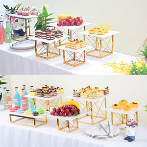 Hiện đại tiệc cưới Bar <span class=keywords><strong>Buffet</strong></span> Riser tráng miệng hiển thị đứng cho Giáng sinh lễ Tạ ơn tốt nghiệp Lễ Phục sinh ngày Valentine - Product Image 3