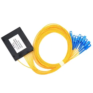 ABS kutusu FTTH 1x8 1x16 1x32 pasif Fiber optik PLC ayırıcı SC APC konnektörü ile