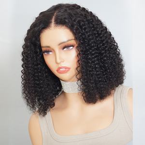 <strong>Afro</strong> Jerry Curly <strong>Wigs</strong> Natural Hairline 180% Density Remy Human Hair for Black Women Wholesale Short Lace Front bob <strong>Wig</strong> - Product Image 1