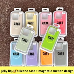 Coques de téléphone portable en silicone magnétique personnalisables pour 17/16/12 Pro Max, design luxueux antichoc avec poignée de téléphone - Product Image 2