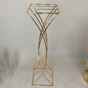 Wedding Party Supplies New Design Flower Stand Metal Plating Crafts Home Vase Home Decoration Table Center Piece For Sale - Product Image 2