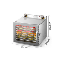 8 Laags Knop Fruit Droger Voedsel Groenten Huisdier Snacks Vlees Dehydraterende Intelligente Multi-Functionele Droger
