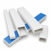 Goulotte de câblage en PVC 40x16mm pour signalisation numérique et écrans d'affichage intérieurs dans les projets de salles d'exposition de détail