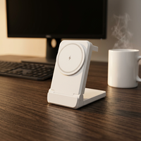 Station de charge sans fil 3-en-1, support de charge rapide pliable pour téléphone portable, montre connectée, écouteurs