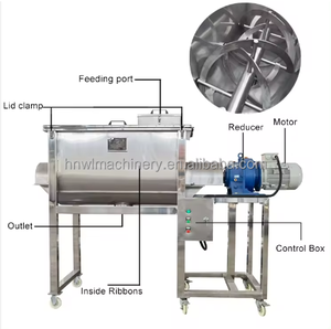 Mélangeur de substrat de compost d'engrais horizontal de 800 <span class=keywords><strong>L</strong></span> Mélangeur de substrat de champignon Mélangeur de ruban de sol multifonctionnel - Product Image 2