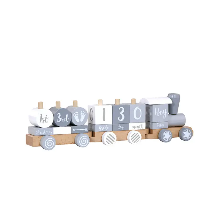 Blocs de construction en bois, jouets pour enfants, forme de Train éducatif, assortis, nouveauté