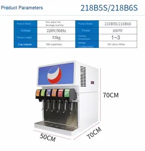 Thương mại hoàn toàn tự động ba đầu thủy tinh Cola máy có ga uống nước trái cây Syrup Mixer cho Burger cửa hàng uống lạnh - Product Image 4
