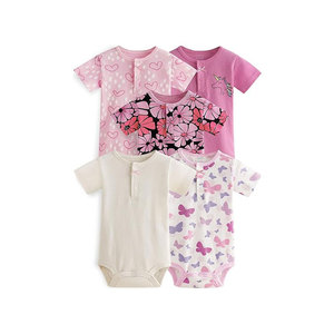 Produttore all'ingrosso personalizzi tutine per bambini <span class=keywords><strong>in</strong></span> <span class=keywords><strong>cotone</strong></span> <span class=keywords><strong>mussola</strong></span> con Logo animale orso manica corta - Product Image 1