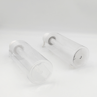 Bouteille de pompe en plastique PET transparente 500ml épaule plate vide lavage des mains savon liquide et shampooing pour cheveux bouteilles d'emballage