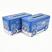 Boîte à mouchoirs en forme de bus personnalisée de haute qualité, en métal de qualité alimentaire, pour serviettes, bonbons, biscuits, cadeaux, décoration OEM/ODM