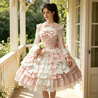 Lingerie Princesse Bouffante Exquise Style Lolita Vintage pour Femmes Adultes – Idéale pour le Quotidien et les Fêtes – Motif Fleur de Cerisier