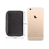 Dompet Wanita Pendek Kulit Asli RFID Mewah Buatan Tangan Mount Yanzhi dengan Logo Kustom, Tempat Kartu Kredit dan Uang Tunai, Ritsleting, Guangdong