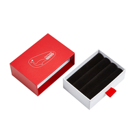 Emballage de parfum haut de gamme personnalisé, boîte rigide en carton gris, ruban coulissant, insert en mousse, logo estampé en feuille blanche pour boîte cadeau de parfum
