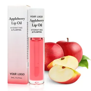 Custom Peach Appleberry Lip Oil Gloss Moisture Tinted Rosehip Private Label Vegan Based Wholesale Organic water proof Lipstick