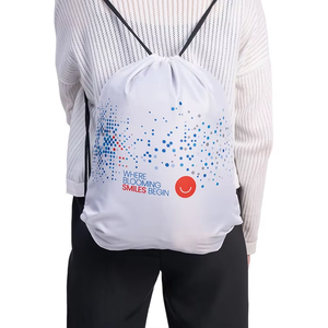 Borsa regalo in poliestere portatile con coulisse, - Product Image 4