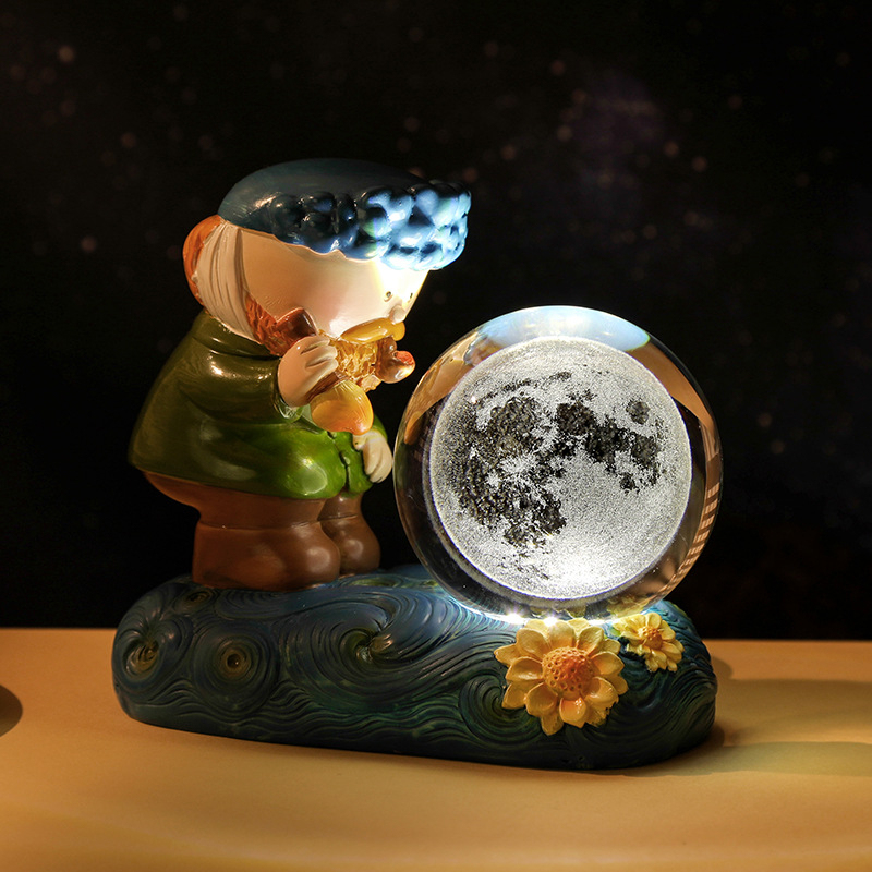 Van Gogh Starry Sky Sphere - Moon
