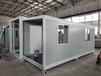 Maison préfabriquée de luxe extensible à assembler facilement, 2-3 chambres, en panneaux sandwich en acier léger, design moderne, modèle conteneur 20FT/40FT