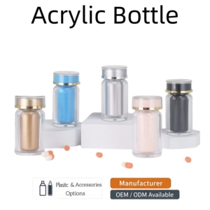 Bouteilles de compléments alimentaires de 45 ml, comprimés de Dendrobium Officinale, flacons de bonbons en capsule, flacons de médicaments en acrylique en stock - Product Image 1