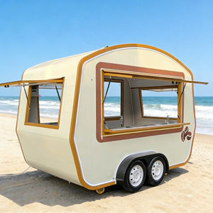 Idéal pour chariot de restauration mobile rétro vintage de qualité commerciale pour marché nocturne, stand de rue, vente de burgers, boissons et fritures - Product Image 3