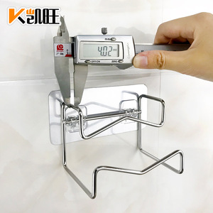 Stainless Steel Washbasin Rack Wall Mounted Adhesive <b>Hook</b> <b>Chrome</b> Finish Punch Free Bathroom Storage Hanger - Product Image 2