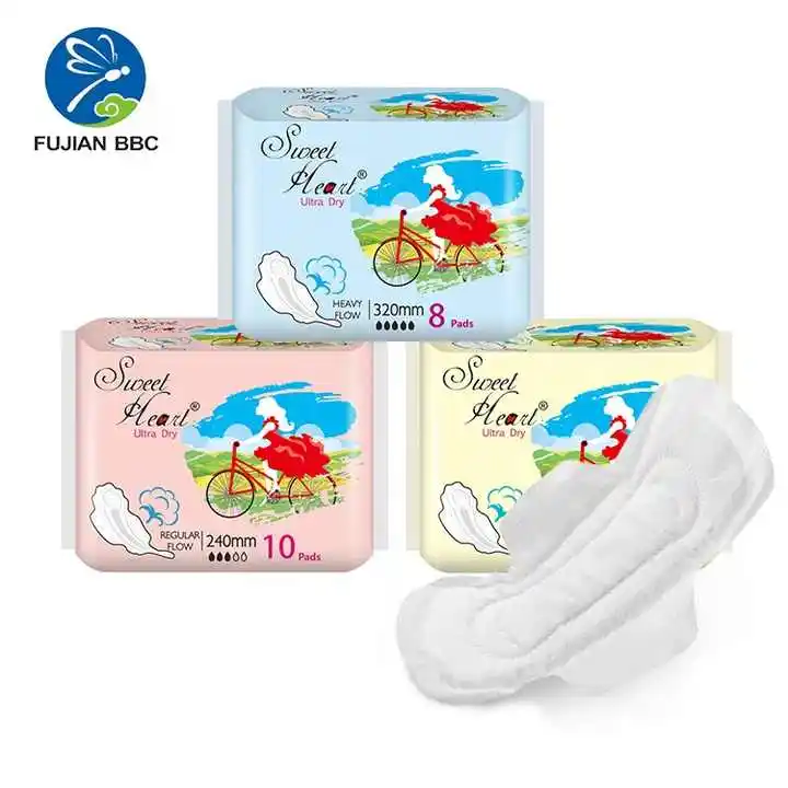 Serviette hygiénique menstruelle Super Maxi 350mm, marque privée, serviettes hygiéniques régulières Premium