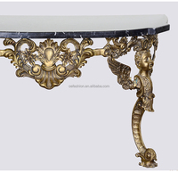 OE-FASHION italien baroque nouvelle industrie lourde luxe marbre meubles rétro texture cuivre porche table décoration table