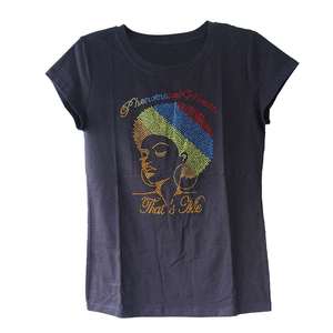 Bán buôn tùy chỉnh chất lượng cao thời trang Rhinestone T-Shirt TEE Áo sơ mi với Rhinestone - Product Image 3
