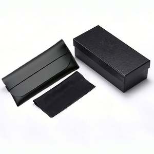 Étui à lunettes de soleil noir personnalisé avec logo, vente en gros, ensemble de lunettes de mode sur mesure - Product Image 2