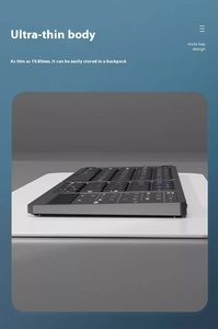 New Portable Full-key Folding Mechanical Plastic <strong>Keyboard</strong> Wireless Digital Touchpad iPad Phone Tablet Laptop <strong>Mouse</strong> Set - Product Image 6