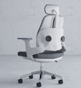 Hiện đại điều hành lưới vải bàn ghế văn phòng thoải mái có thể điều chỉnh cao trở lại đương đại xoay màu xám lưới thư ký Ghế văn phòng - Product Image 3