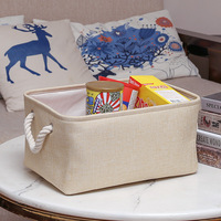 Paniers de rangement pour poignées en corde de coton en gros d'usine Bacs de rangement pour couches pour bébés Ensemble en tissu