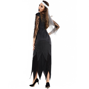 Disfraz de Encaje Negro para <span class=keywords><strong>Mujer</strong></span>, Disfraz de Bruja Sexy para Fiesta de Halloween - Product Image 5