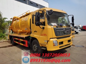 DongFeng Tianjin 12cbm Camión de succión de aguas residuales multifuncional 230HP Euro 6 con características de desobstrucción de tuberías y limpieza de suciedad - Product Image 3