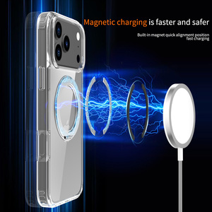 Fundas para Teléfono Antihuellas con Anillo Magnético Transparente que Puede Girar 360 Grados °   Funda Protectora Antigolpes para iPhone 17 16 Pro Max - Product Image 3