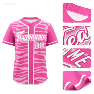 Jersey Softball Polos Desain Kustom Bahan Polyester untuk Dewasa Grosir Kaos Jersey Bergaris Jersey Baseball Kustom untuk Penggemar - Product Image 2