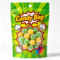 Op maat bedrukte, kleurrijke, geurbestendige, voedselveilige, herbruikbare plastic zakjes met ritssluiting voor snoep, staande pouch