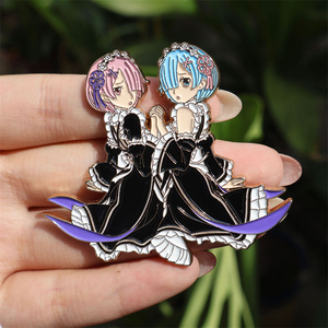 Vente en gros d'accessoires et de cadeaux pour filles : badges métalliques et épingles en émail souple sur le thème de l'anime Re:Zero - Commencer une nouvelle vie <span class=keywords><strong>dans</strong></span> <span class=keywords><strong>un</strong></span> <span class=keywords><strong>autre</strong></span> <span class=keywords><strong>monde</strong></span> - Product Image 5