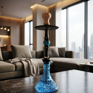 Excelente Set de Narguile de Aluminio de Alta Calidad con Base de Cristal Colorida y Accesorios Chicha con Cazoleta - Product Image 2