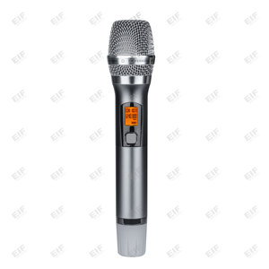 Sistema de Micrófono Inalámbrico UHF PLL de Doble Canal HP-2000, Ligero, con Control de Volumen, Batería AA, Conector XLR Plateado - Product Image 5