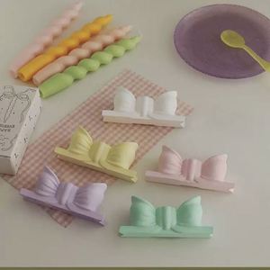 Sweet Candle <b>Candlestick</b> Creative <b>Candlestick</b> Ornament <b>Pink</b> Gypsum Bow <b>Candlestick</b> Home Decorative Items and Ornaments - Product Image 3